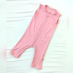 Kyte BABY sleeveless romper in Petal
